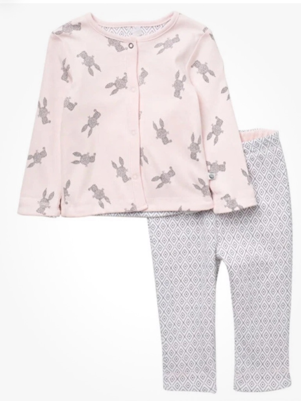 PETIT LEM Baby Girls’ 2-Piece Reversible Top & Pants Set - 3 Months -NWT
